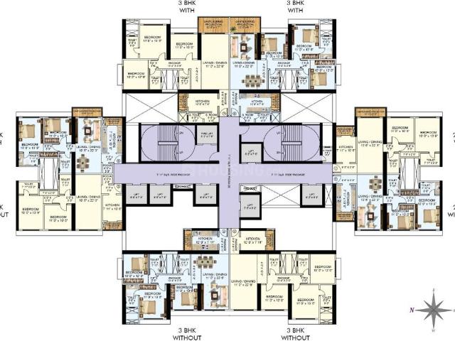 3 BHK Apartment in Bhandup East for resale Mumbai. The reference number is 8002076