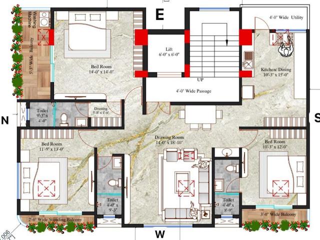3 BHK Apartment in Bharatnagar for resale Nagpur. The reference number is 19055280