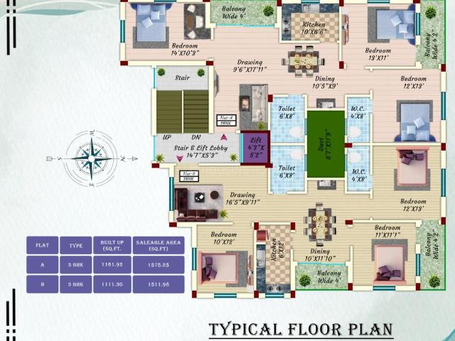 3 BHK Apartment in Bidhannagar for resale Durgapur. The reference number is 19982960
