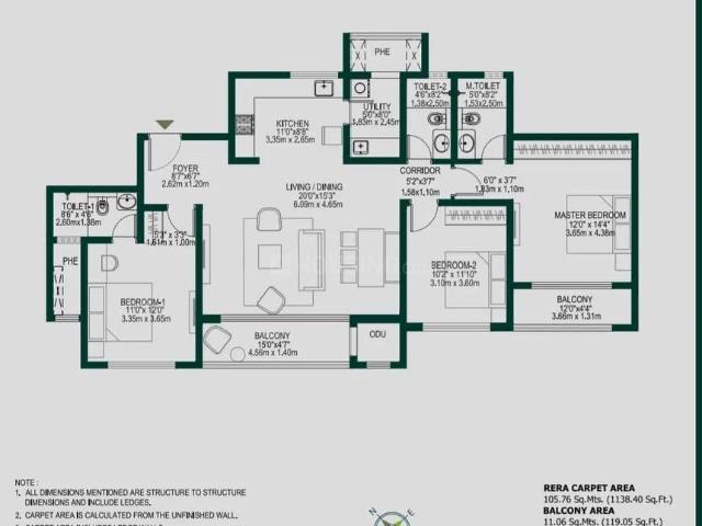 3 BHK Apartment in Budigere Cross for resale Bengaluru. The reference number is 21188042