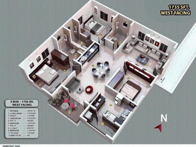 3 BHK Apartment in K R Puram for resale Bengaluru. The reference number is 20186165