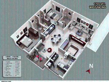 3 BHK Apartment in K R Puram for resale Bengaluru. The reference number is 20186165