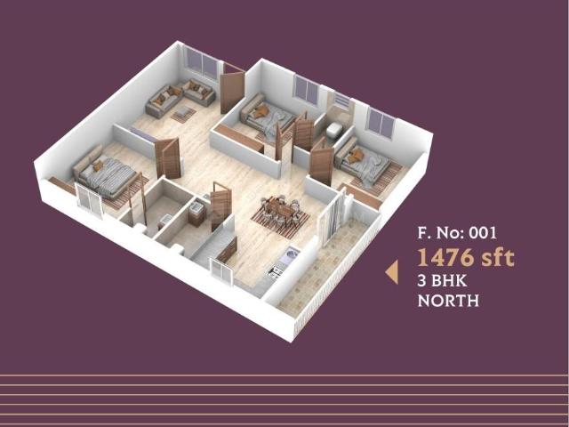 3 BHK Apartment in Kalkere for resale Bengaluru. The reference number is 21015510