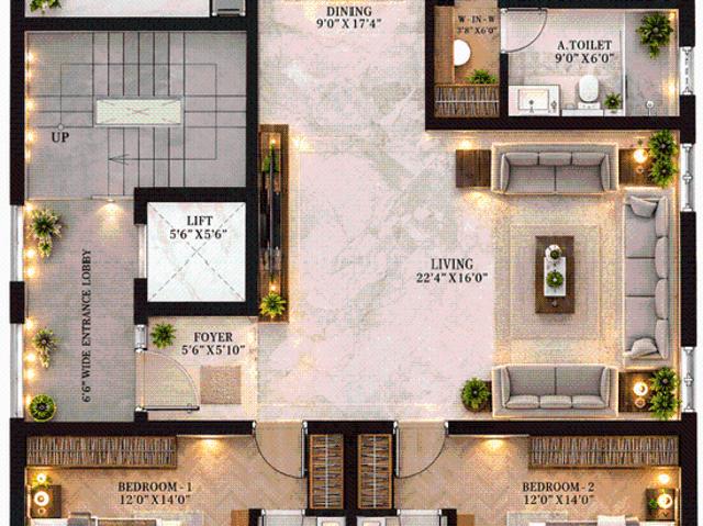 3 BHK Apartment in Kalyan Nagar for resale Bengaluru. The reference number is 21188699