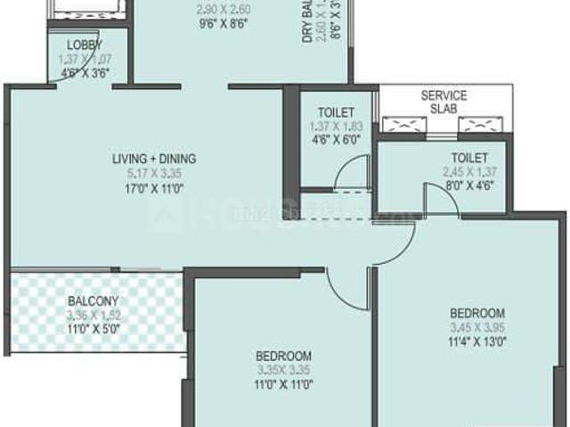 3 BHK Apartment in Kiwale for resale Pune. The reference number is 14698301