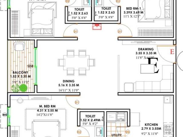 3 BHK Apartment in Kukatpally for resale Hyderabad. The reference number is 19055275