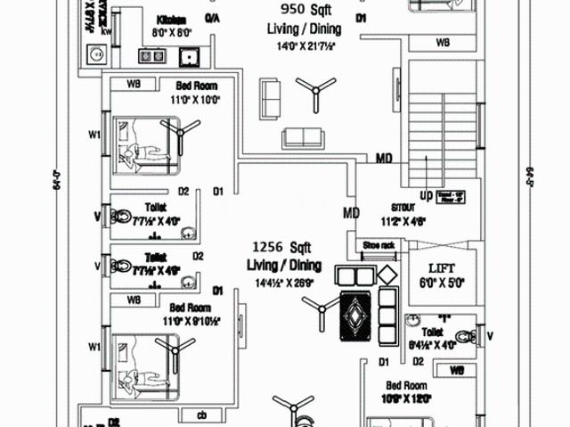 3 BHK Apartment in Kundrathur for resale Chennai. The reference number is 21199549
