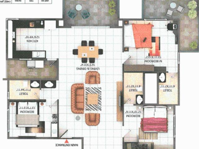 3 BHK Apartment in Harlur for resale Bengaluru. The reference number is 21052291