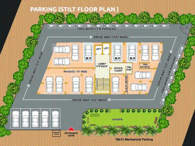 3 BHK Apartment in Hiran Magri for resale Udaipur. The reference number is 20209281