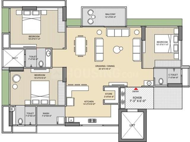 3 BHK Apartment in Jagatpur for resale Ahmedabad. The reference number is 19531970