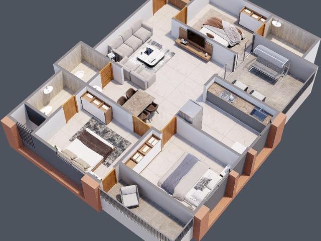 3 BHK Apartment in Moshi for resale Pune. The reference number is 19092957