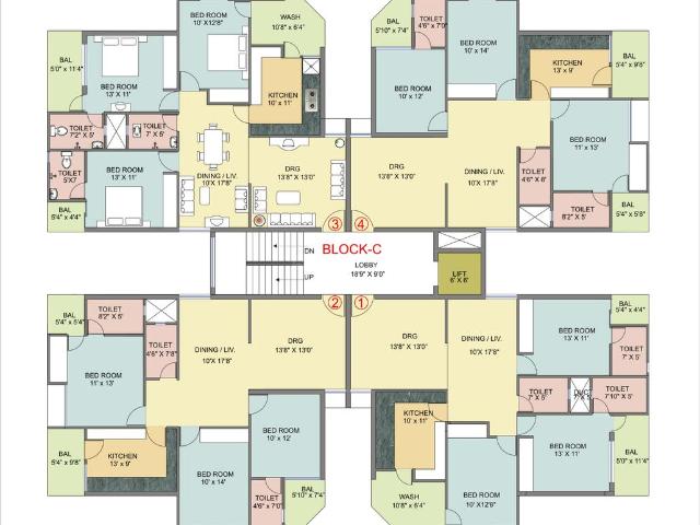 3 BHK Apartment in Mathpurena for rent Raipur. The reference number is 20889585