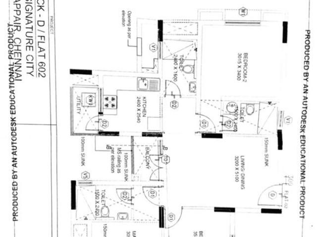 3 BHK Apartment in Maduravoyal for resale Chennai. The reference number is 8964341