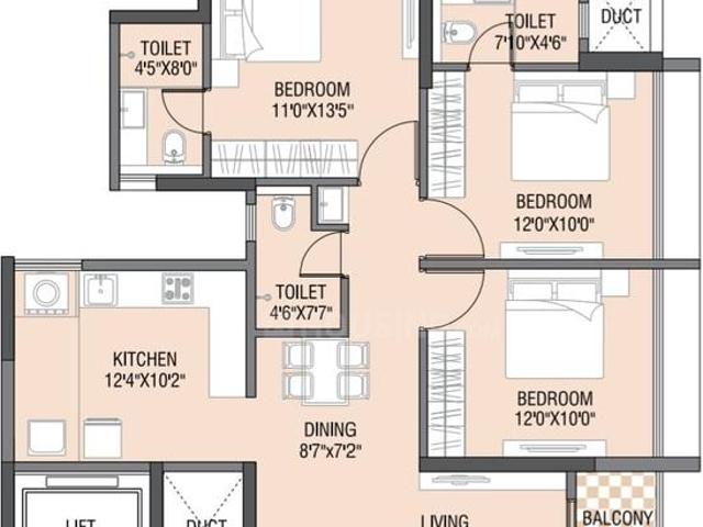 3 BHK Apartment in Mamurdi for resale Pune. The reference number is 21141682