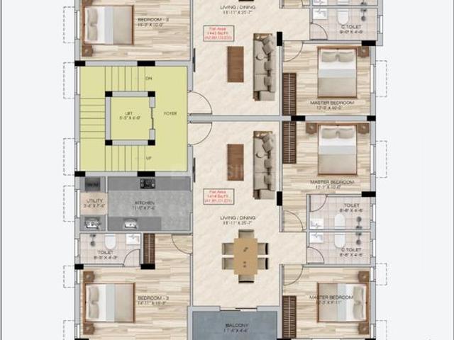 3 BHK Apartment in Mylapore for resale Chennai. The reference number is 20086776