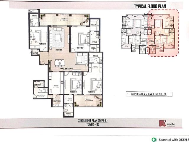 3 BHK Apartment in Nabha for resale Zirakpur. The reference number is 20909199