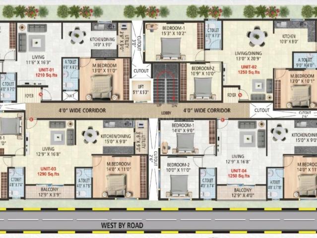 3 BHK Apartment in Nagarbhavi for resale Bengaluru. The reference number is 16266028