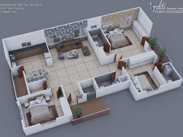 3 BHK Apartment in Nagarbhavi for resale Bengaluru. The reference number is 18396409