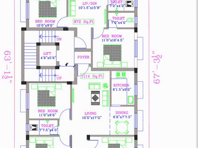 3 BHK Apartment in Nanganallur for resale Chennai. The reference number is 20073799
