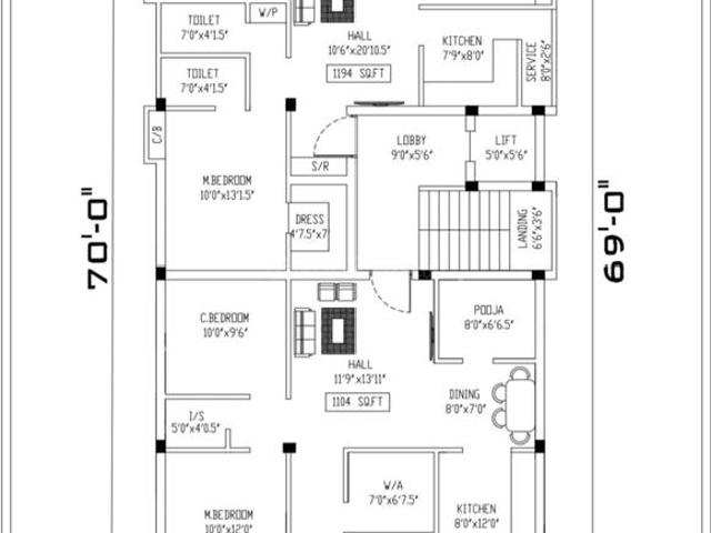 3 BHK Apartment in Nanganallur for resale Chennai. The reference number is 21018156
