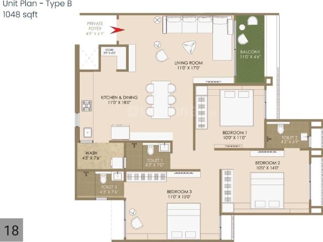 3 BHK Apartment in Naranpura for resale Ahmedabad. The reference number is 15353534