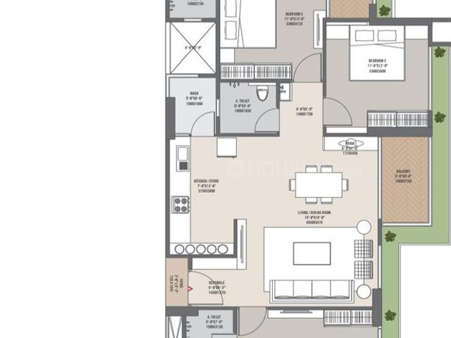 3 BHK Apartment in Naranpura for resale Ahmedabad. The reference number is 20628548