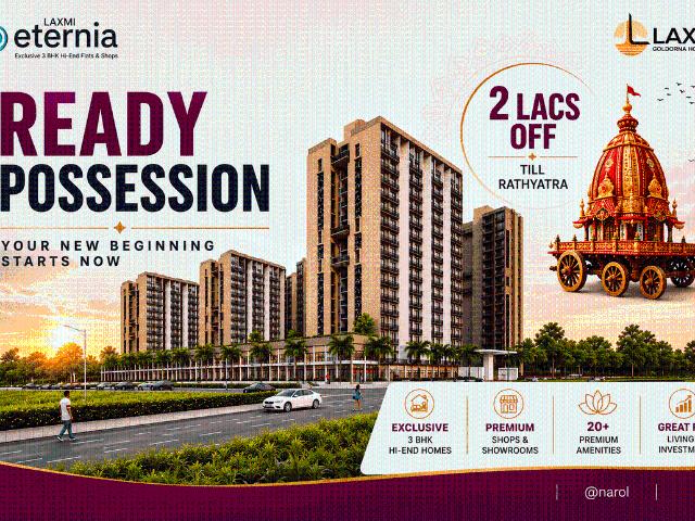 3 BHK Apartment in Narolgam for resale Ahmedabad. The reference number is 21095378