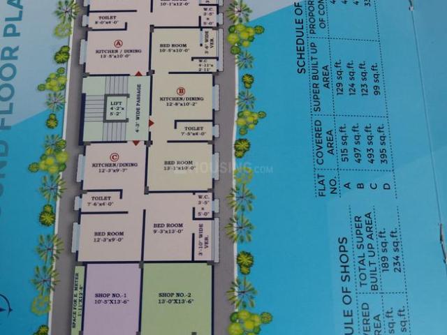 3 BHK Apartment in New Barrakpur for resale Kolkata. The reference number is 21174438