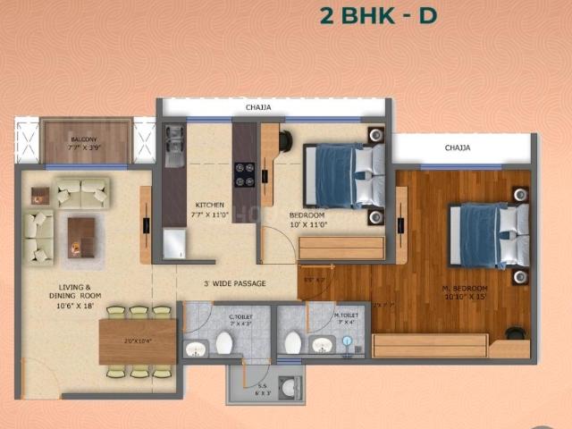 3 BHK Apartment in Nerul for resale Navi Mumbai. The reference number is 20855162