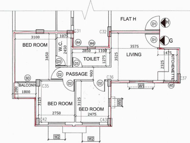 3 BHK Apartment in Saduli for resale Kolkata. The reference number is 16394889