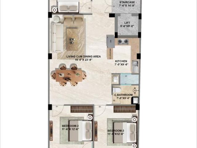 3 BHK Apartment in Sahastradhara Road for resale Dehradun. The reference number is 19488597
