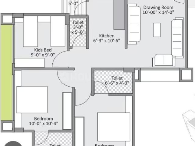 3 BHK Apartment in Sarkhej for resale Ahmedabad. The reference number is 21117805
