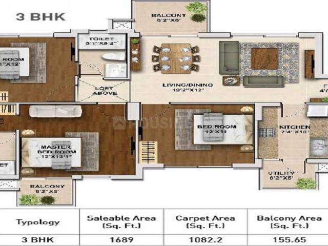 3 BHK Apartment in Sector 104 for resale Gurgaon. The reference number is 15047300