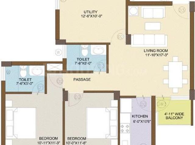 3 BHK Apartment in Sector 77 for resale Faridabad. The reference number is 21044508