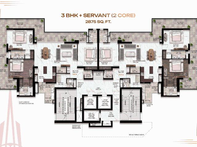 3 BHK Apartment in Sector 78 for resale Mohali. The reference number is 21357077