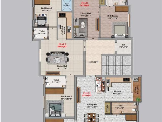 3 BHK Apartment in Selaiyur for resale Chennai. The reference number is 19213628
