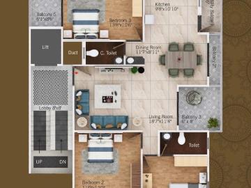 3 BHK Apartment in Shankar Nagar for resale Nagpur. The reference number is 19865156
