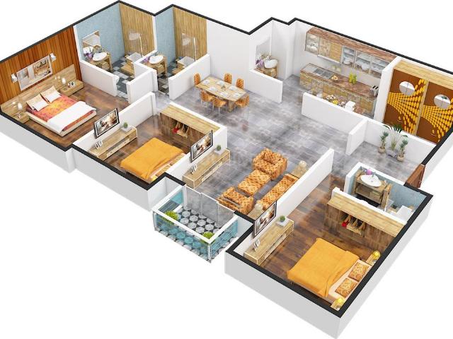 3 BHK Apartment in Shantigram for rent Ahmedabad. The reference number is 18361929