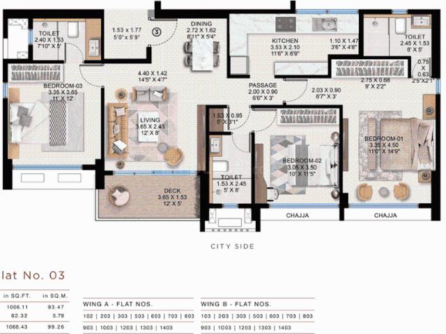 3 BHK Apartment in Powai for resale Mumbai. The reference number is 20546988