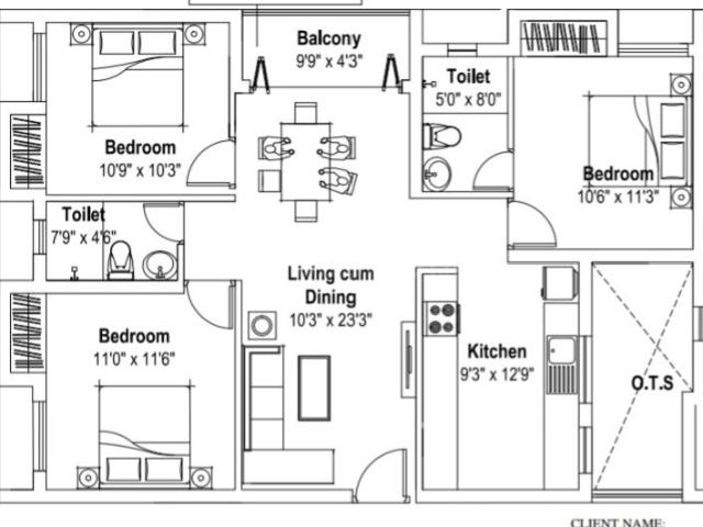 3 BHK Apartment in Padur for resale Chennai. The reference number is 16868178