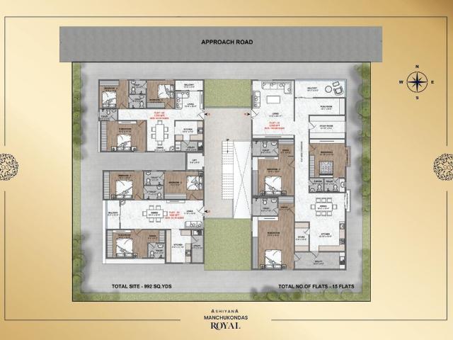3 BHK Apartment in Pedda Waltair for resale Visakhapatnam. The reference number is 19752074