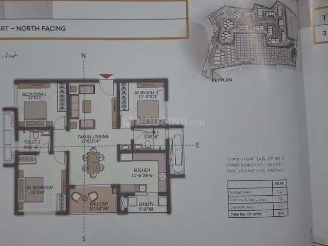 3 BHK Apartment in Premavathi Pet for resale Hyderabad. The reference number is 21260923