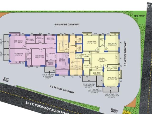 3 BHK Apartment in Purbalok for resale Kolkata. The reference number is 21199787