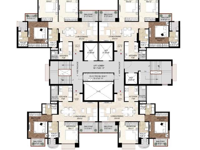 3 BHK Apartment in Tamando for resale Bhubaneswar. The reference number is 14058009