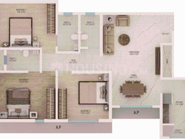 3 BHK Apartment in Thane West for resale Thane. The reference number is 18583589