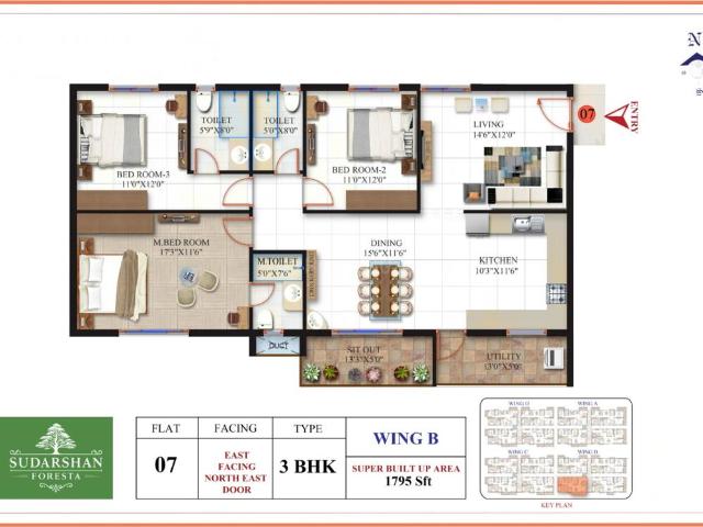 3 BHK Apartment in Thanisandra for resale Bengaluru. The reference number is 21184190