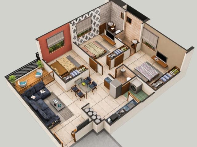 3 BHK Apartment in Tragad for rent Ahmedabad. The reference number is 21103098