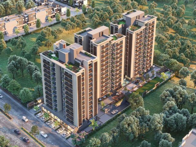 3 BHK Apartment in Tragad for resale Ahmedabad. The reference number is 21198315