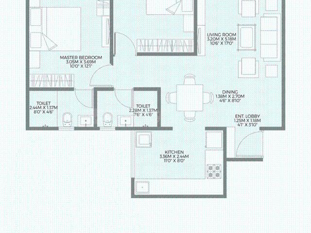 3 BHK Apartment in Vikas Nagar for resale Pune. The reference number is 17552508