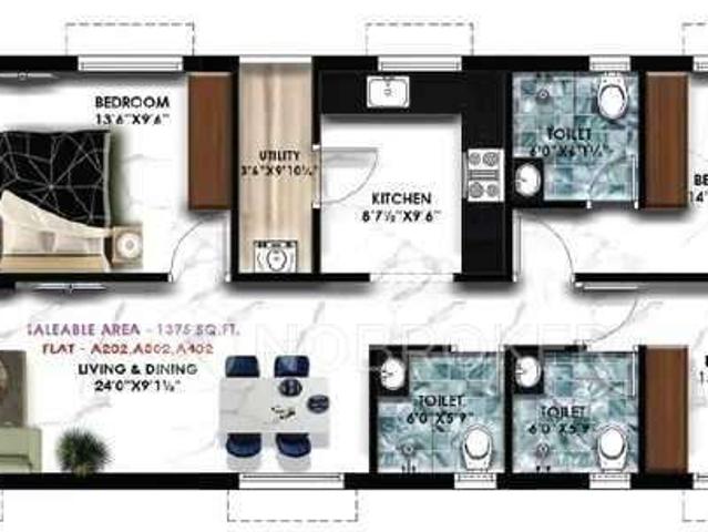 3 BHK Flat In Nahar East For Sale In Thiruvanmiyur